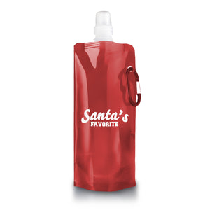 Portable Clear Water Bottle (Red) - Santa's Favorite