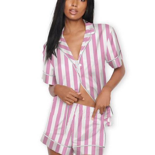 Short Set - Pink Stripe