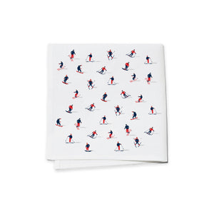 Custom Cocktail Napkin - Skiers
