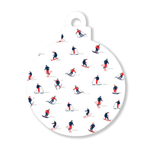 Ceramic Ornaments - Skiers