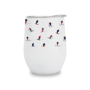 Wine Tumbler - Skiers