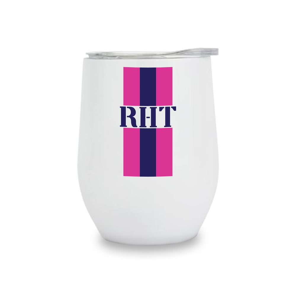 Custom Wine Tumbler - Stripe