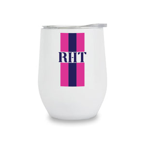 Custom Wine Tumbler - Stripe