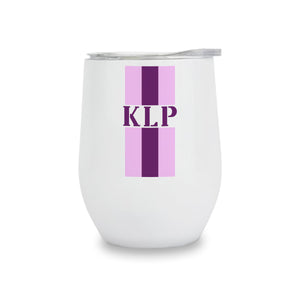 Custom Wine Tumbler - Stripe