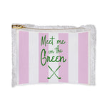 Linen Fringe Cosmetic Bag- Meet me on the Green
