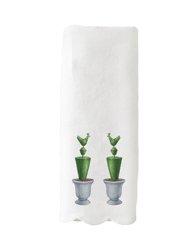 Guest Towel - Topiary Birds