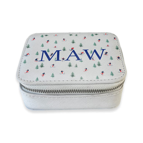 Custom Travel Pill Case - Skiers Monogram