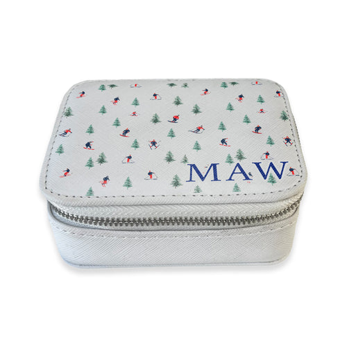 Custom Travel Pill Case - Skiers Monogram