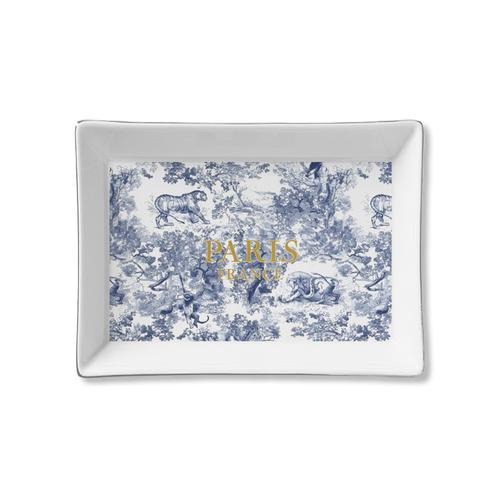 Ceramic Tray - Blue Jungle Paris France