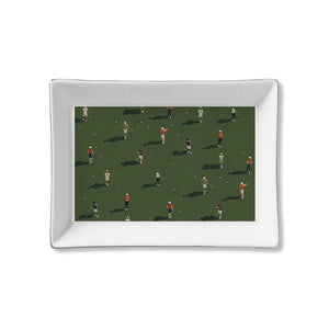 Ceramic Tray - Golfers on Field