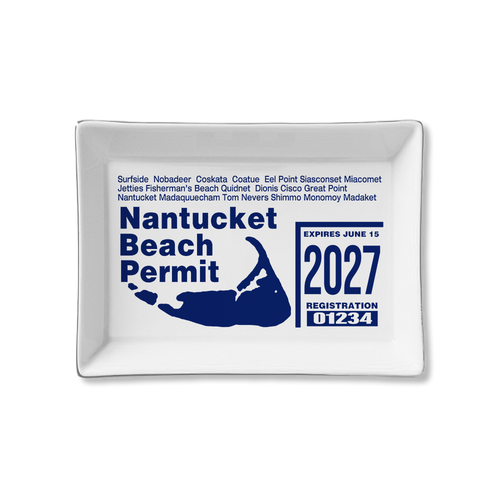 Ceramic Tray -  Nantucket Beach Permit