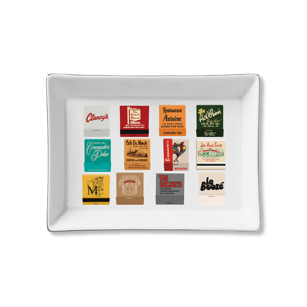 Ceramic Tray - New Orleans Matchbooks