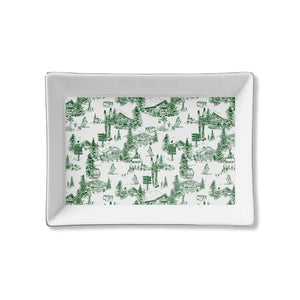 Ceramic Tray - Ski Toile