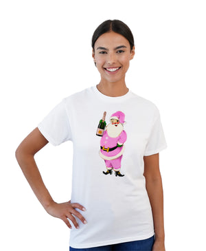 T-Shirt - Santa Champagne