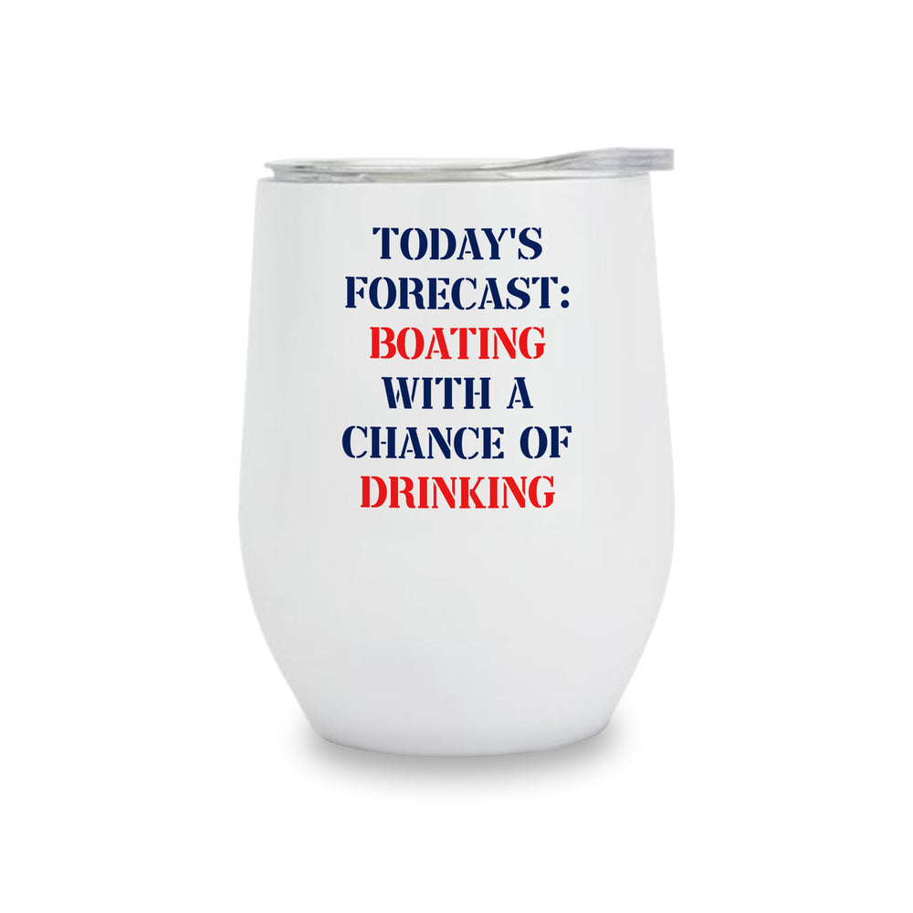 Wine Tumblers - Today's Forecast - Boating