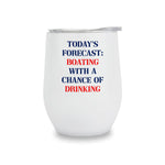Wine Tumblers - Today's Forecast - Boating