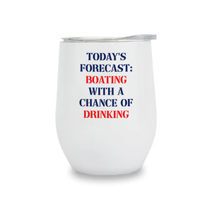 Wine Tumblers - Today's Forecast - Boating