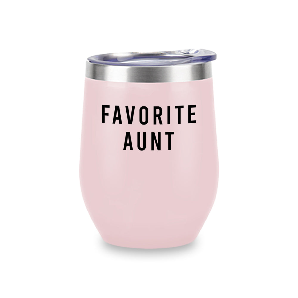 Wine Tumblers (Pink) - Favorite Aunt