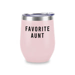 Wine Tumblers (Pink) - Favorite Aunt