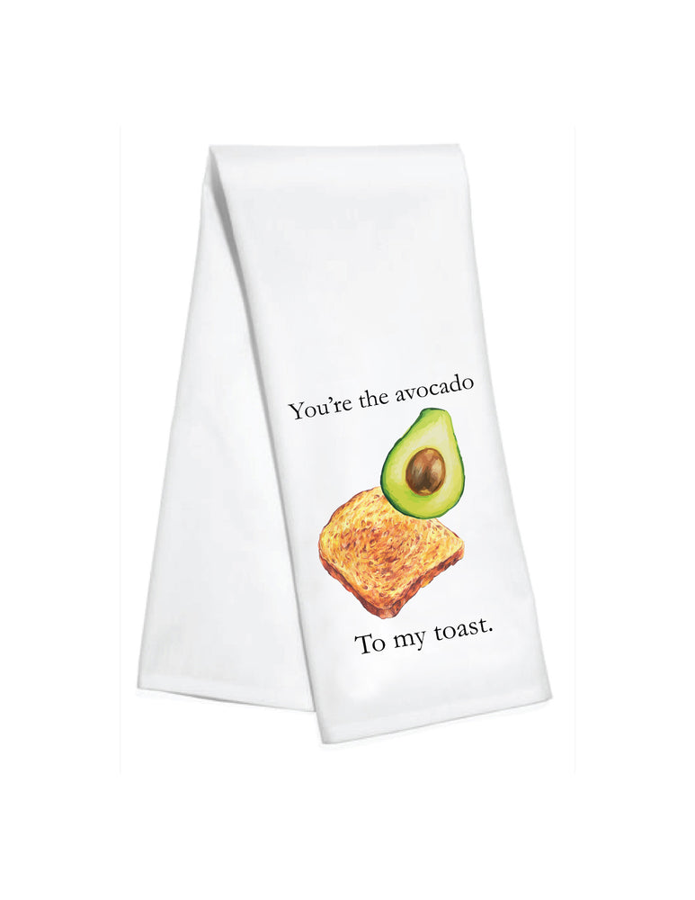 Avocado to my toast kitchen towel